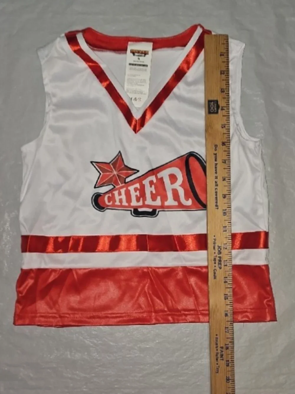 Cheer Leader Kids Costume - Red and White with Pom Poms Girls Medium 8-10 New